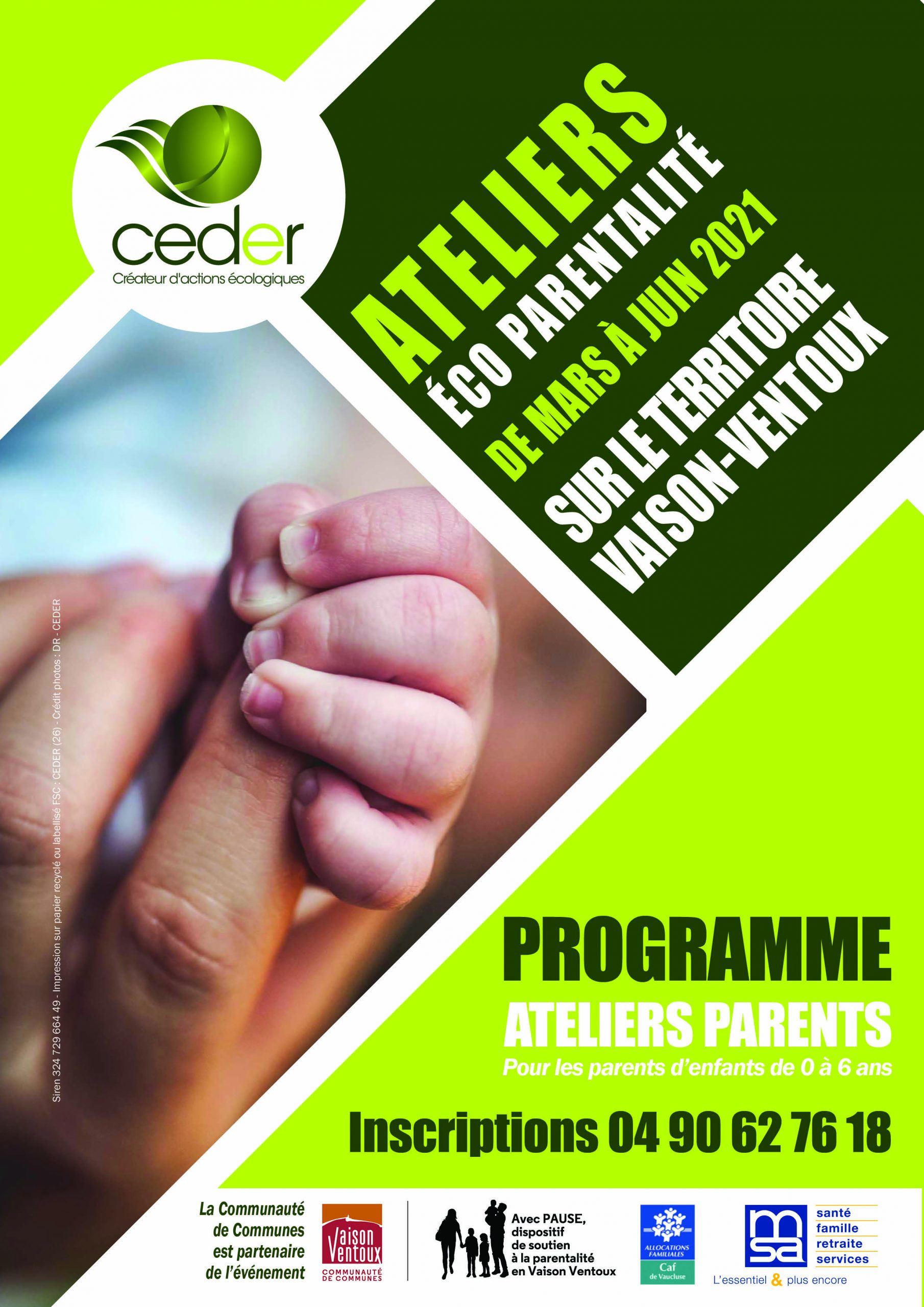 couverture programme ateliers CEDER 84